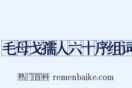 毛母戈孺人六十序组词是什么意思的图片